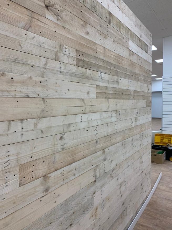 Sanded Pallet Wood Wall Cladding