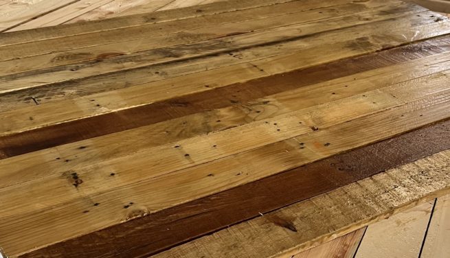 Varnished Oiled Wipe Down Gloss rustic reclaimed Pallet Wood Wall Cladding